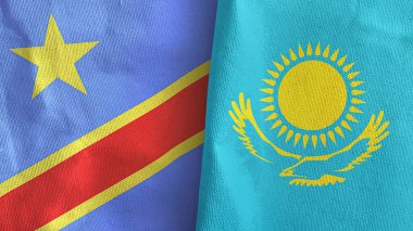 Kazakistan ve Kongo Demokratik Cumhuriyeti 3 boyutlu kumaş üreten iki bayrak taşıyor