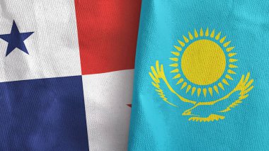 Kazakistan ve Panama 'da iki adet 3 boyutlu tekstil kumaşı.