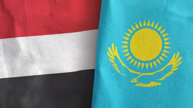 Kazakistan ve Yemen 'de iki adet 3 boyutlu tekstil kumaşı.