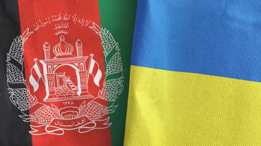 Ukrayna ve Afganistan 'da iki adet tekstil kumaşı 3D.