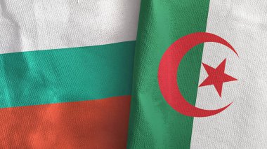 Cezayir ve Bulgaristan 'da tekstil kumaşı 3D olarak iki bayrak çekildi