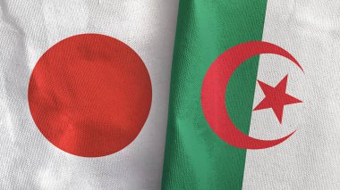 Cezayir ve Japonya 'da tekstil kumaşı 3D.