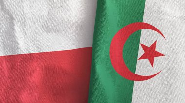 Cezayir ve Polonya 'da iki adet tekstil kumaşı 3D.