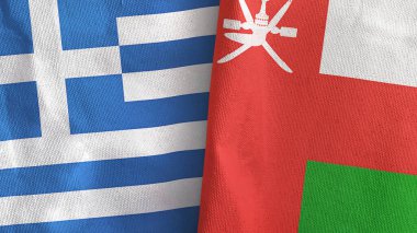 Umman ve Yunanistan 'da tekstil kumaşı 3 boyutlu olarak iki bayrak dikildi