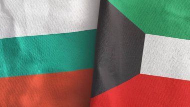 Kuveyt ve Bulgaristan 'da tekstil kumaşı 3 boyutlu olarak iki bayrak dikildi