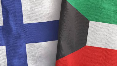 Kuveyt ve Finlandiya 'da tekstil kumaşı 3 boyutlu olarak iki bayraktır