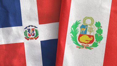 Peru ve Dominik Cumhuriyeti 'nde üç boyutlu kumaştan iki bayrak yapıldı.