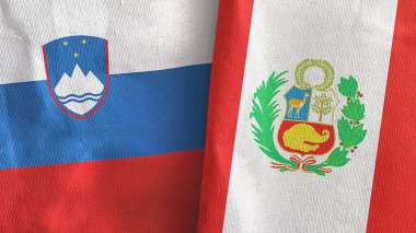 Peru ve Slovenya 'da tekstil kumaşı 3 boyutlu olarak iki bayraklı