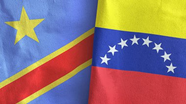 Venezuela ve Kongo Demokratik Cumhuriyeti 3 boyutlu kumaş üreten iki bayrak