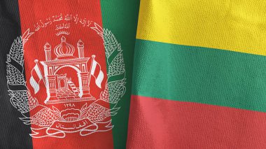 Litvanya ve Afganistan 'da iki adet 3 boyutlu tekstil kumaşı.