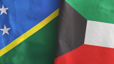 Kuveyt ve Solomon Adaları. İki adet 3 boyutlu kumaş.