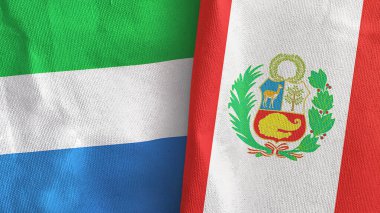 Peru ve Sierra Leone iki bayraklı tekstil kumaşı hazırlıyorlar.