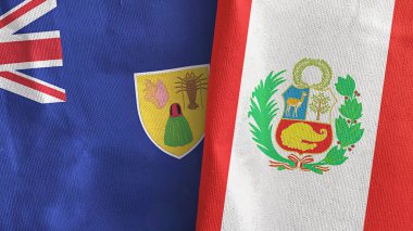 Peru, Türkler ve Caicos Adaları. Üç boyutlu tekstil kumaşı.