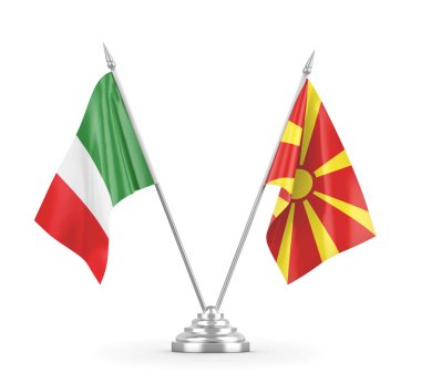 Kuzey Makedonya ve İtalya 'nın bayrakları beyaz 3D rencide edildi