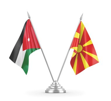 Kuzey Makedonya ve Ürdün bayrakları beyaz 3D rencide edildi