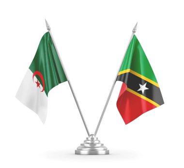 Saint Kitts, Nevis ve Cezayir masa bayrakları izole edildi