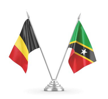Saint Kitts, Nevis ve Belçika bayrakları izole edildi.