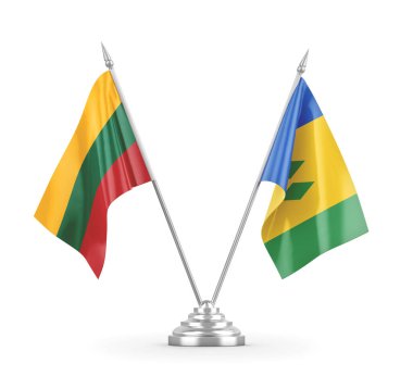 Aziz Vincent ve Grenadinler ve Litvanya masa bayrakları izole edildi