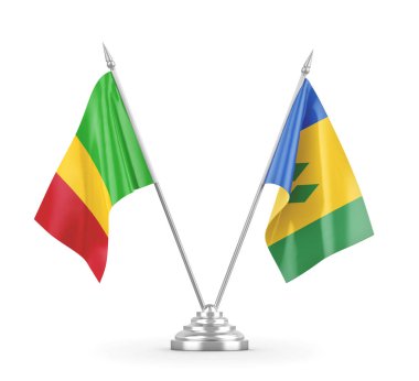 Saint Vincent, Grenadinler ve Mali bayrakları izole edildi.