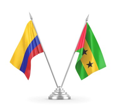 Sao Tome, Principe ve Kolombiya bayrakları