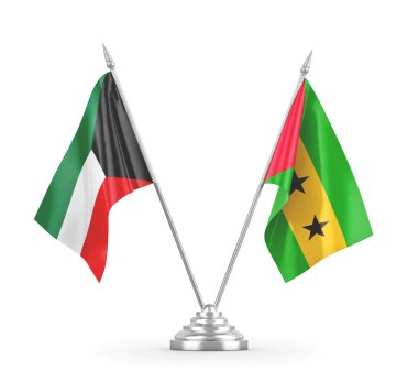Sao Tome, Principe ve Kuveyt masa bayrakları