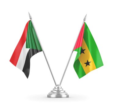 Sao Tome, Principe ve Sudan masa bayrakları