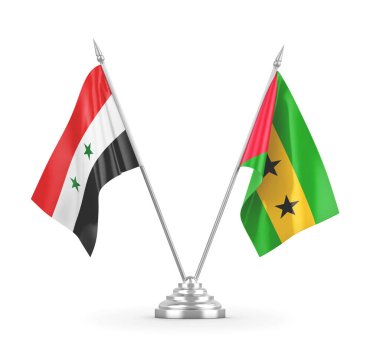 Sao Tome, Principe ve Suriye bayrakları
