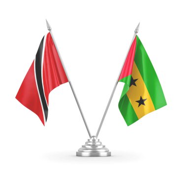 Sao Tome ve Principe ve Trinidad ve Tobago masa bayrakları