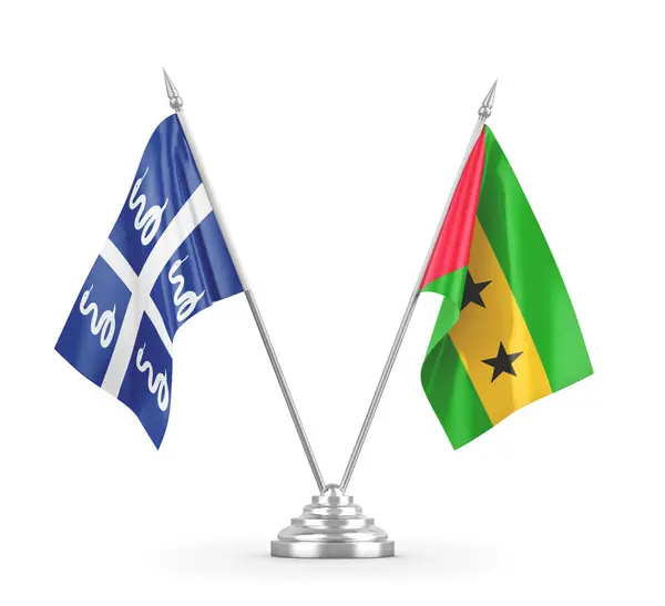 Banderas de mesa de serpiente Santo Tomé y Príncipe y Martinica — Foto de Stock