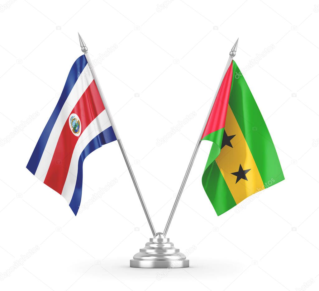 Sao Tome and Principe and Costa Rica table flags