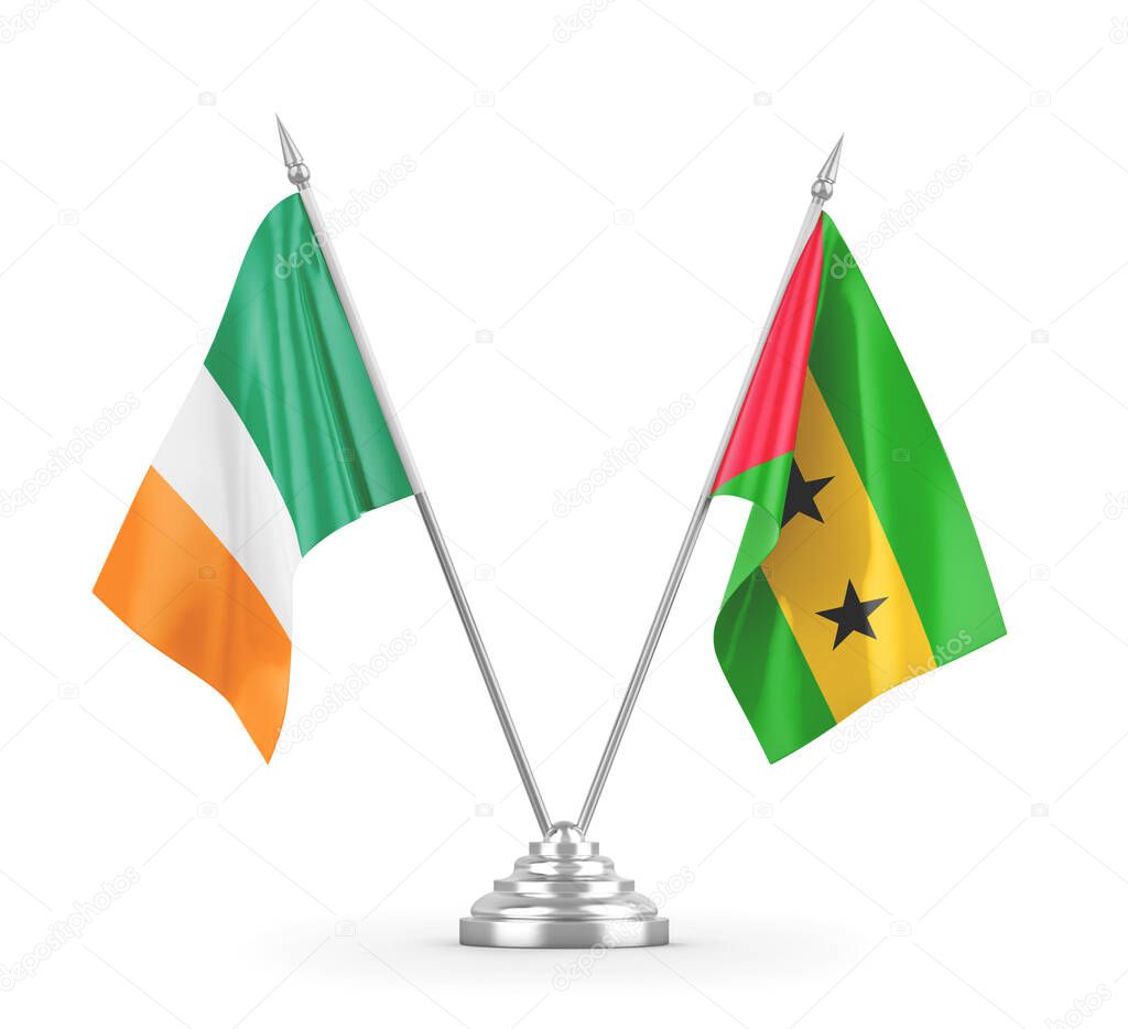 Sao Tome and Principe and Ireland table flags