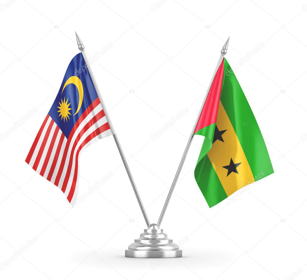 Sao Tome and Principe and Malaysia table flags