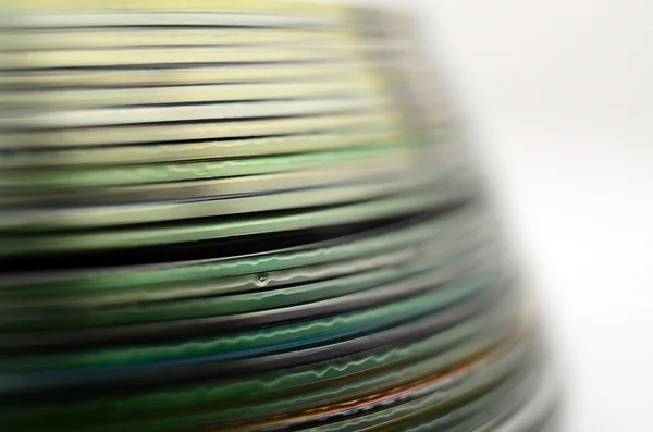 Detalhe de discos compactos coloridos abstratos — Fotografia de Stock