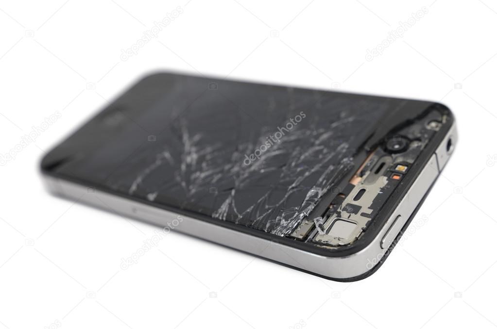 broken mobile smartphone