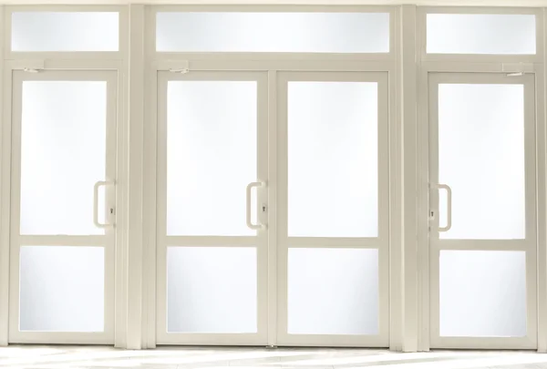 Plastic entrance doors with glass Stock Image