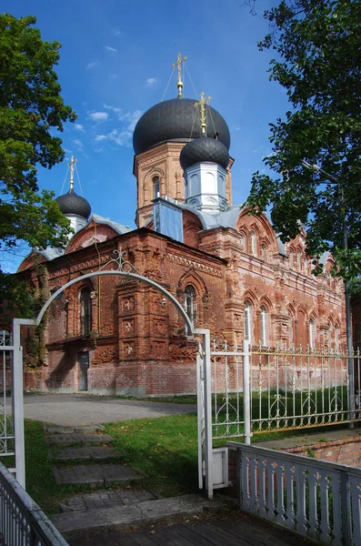 Pokrov, Vladimir region, Russia - September, 2020: Pokrovsky Holy Vvedensky Island Monastery. Orthodox female monastery on island on Vvedensky lake