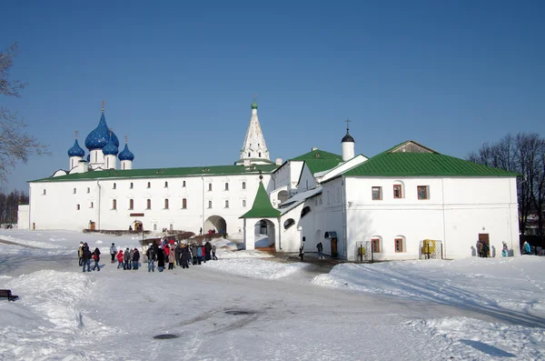 Winter day in Suzdal, Russia. Kremlin and Cathedral of the Nativ