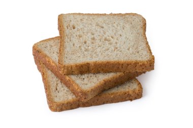 Tost dilim beyaz arka plan üzerinde