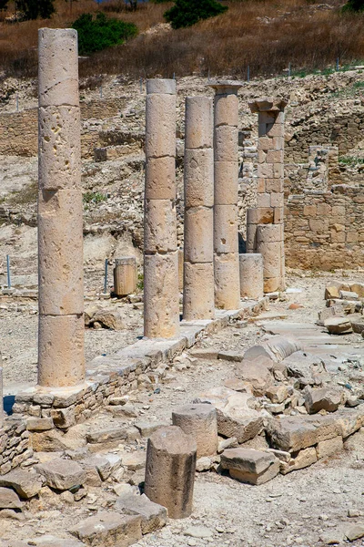 Ancient Ruins Columns Limassol Cyprus Tourism Travel — Stock Photo, Image
