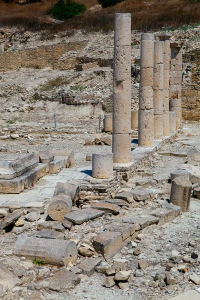 Ősi Romok Oszlopokkal Limassolban Cipruson Turizmus Utazás — Stock Fotó