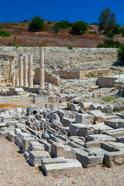 Ancient Ruins Columns Limassol Cyprus Tourism Travel — Stock Photo, Image