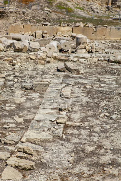 Oude Verwoeste Muur Bij Oude Ruïnes Cyprus Lymassol — Stockfoto