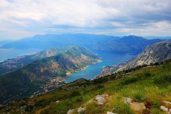 Beautiful View Boka Kotorska Bay Mountains Montenegro — Stock Photo, Image