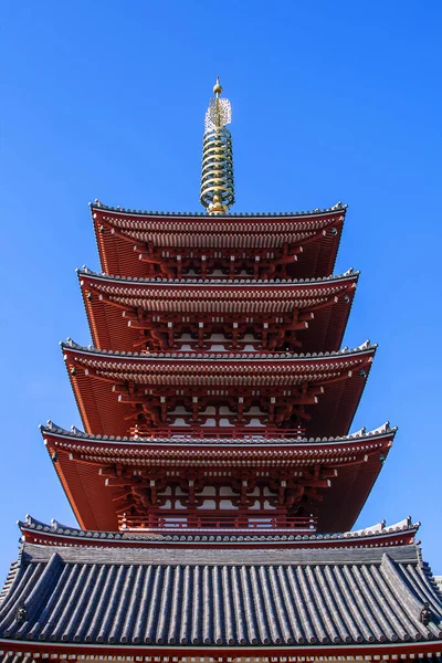 Oude Japanse Pagode Tokio Japanse Architectuur — Stockfoto