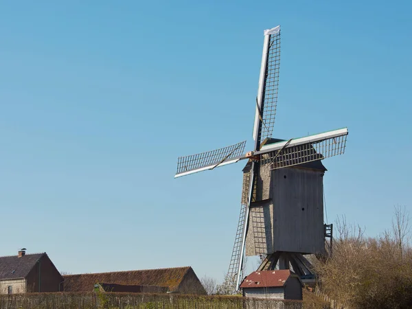 Ancien Moulin Vent Ardennes Flamandes Belgique — Photo