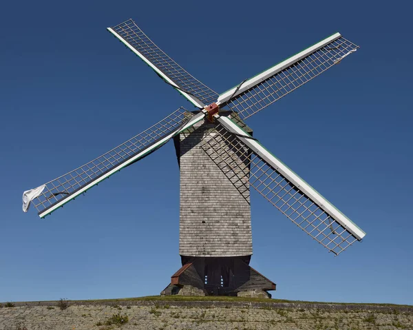 Antiguo Molino Viento Rullegem Campo Bélgica Flandes — Foto de Stock