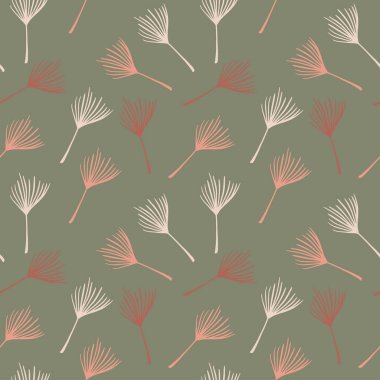 Süper Tropikal Vektör Kusursuz Düzen. Şık Yaz Tekstili. Güzel Erkek Gömlekli Kadın Elbisesi dokusu. Tüylü Muz Yaprakları Karahindiba Canavarı Tropikal Kusursuz Desen. Doodle Çiçek Arkaplanı.