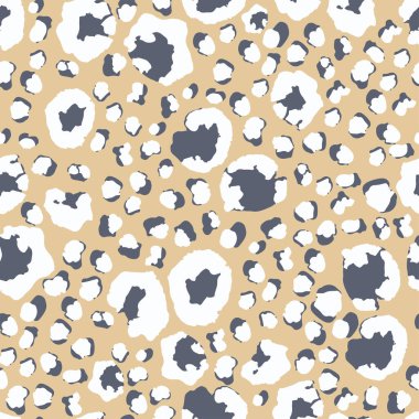 Zarif Çita Safari Kusursuz Leopar İzi. Modern kumaş dokusu, Vahşi Kürk Tekrarı deseni. Leopar İzi Kusursuz Vektör Tasarımı. Cazibeli Hayvan Derisi Modeli. Çita Tekstil Arkaplanı.