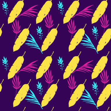 Hipster Tropikal Vektör Kusursuz Düzen. Zarif Erkek Gömlekli Kadın Elbisesi dokusu. Boyalı Çiçek Arkaplanı. Tüylü Karahindiba Canavarı Muz Tropikal Kusursuz Şekil Yapıyor. Güzel Yaz Kumaşları.