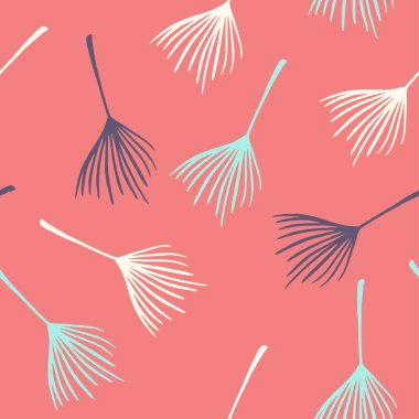 Trend Tropikal Vektör Kusursuz Düzen. Güzel Erkek Gömlekli Kadın Elbisesi dokusu. Monstera Banana Karahindiba Tüylü Tropikal Kusursuz Kalıp Yapıyor. Şık Yaz Moda. Doodle Çiçek Arkaplanı.